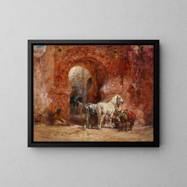 Marcheline arabe - Henri Émilien Rousseau — framed artwork on a wall