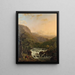 Rivière dans les Ardennes au coucher du soleil - Henri van Assche — ingelijst kunstwerk aan de muur