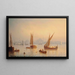 Scheepvaart op de Bosporus, de Hagia Sophia op de achtergrond - Henriette Gudin — ingelijst kunstwerk aan de muur