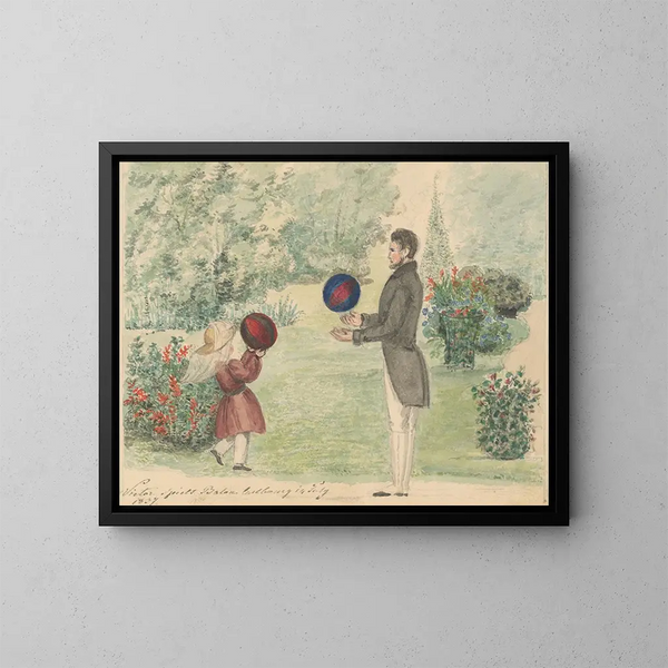 SYN VIKTOR WITH HIS MASTER AT RUSOVCE - Henriette Odescalchi — framed artwork on a wall