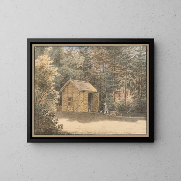 Monkey Viktor in Rusovce Park - Henriette Odescalchi — framed artwork on a wall