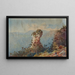 van het Orphan Rock schilderij, Katoomba, Montagnes Bleues - Henry Atcherley — ingelijst kunstwerk aan de muur