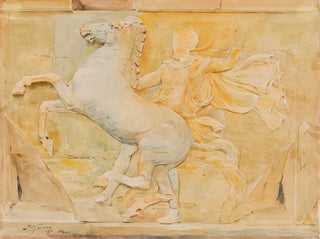 van de centrale metopen van de fries van Phidias van het Parthenon - Henry Bacon — weergave van het kunstwerk