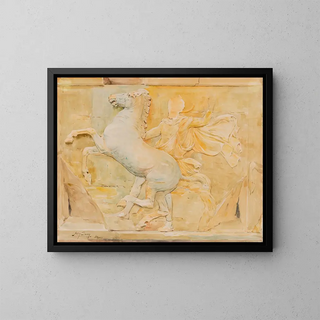 van de centrale metopen van de fries van Phidias van het Parthenon - Henry Bacon — ingelijst kunstwerk aan de muur