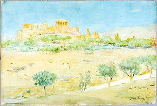 Henry Bacon - General View of the Acropolis at Sunset.webp