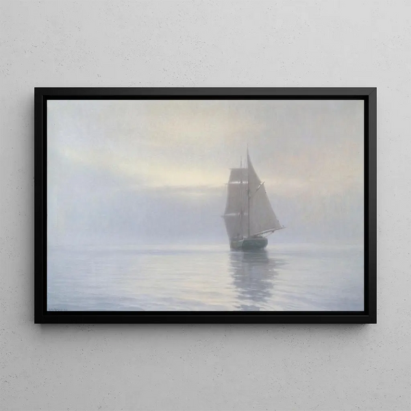 L'Alda dans une calme symphonie grise - Henry Brokman — framed artwork on a wall