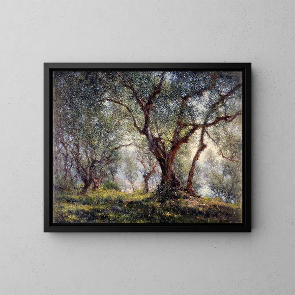 Les oliviers à Menton - Henry Brokman — framed artwork on a wall