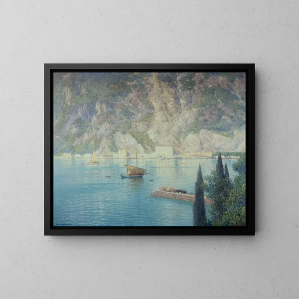 Port of Riva - Henry Brokman — framed artwork on a wall