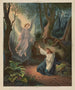 Bijbelse scène van Christus met een engel - Henry Crone — weergave van het kunstwerk