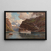 Landschap van fjord met passagiersschip - Henry Enfield — ingelijst kunstwerk aan de muur