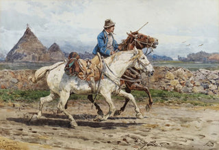 Henry Enrico Coleman - Buttero riding in the Roman Campagna.webp