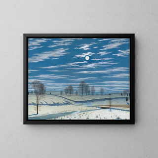 Henry Farrer - Winter Scene in Moonlight.webp