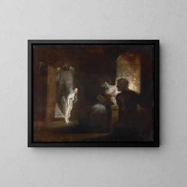 Khleborn leads Undine to the fishermen - Henry Fuseli — framed artwork on a wall