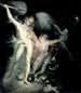 Satan en de dood met de tussenkomst van de zonde - Henry Fuseli — weergave van het kunstwerk