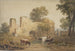 Landschap met gebouw in puin - Henry Gastineau — weergave van het kunstwerk