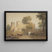 Landschap met gebouw in puin - Henry Gastineau — ingelijst kunstwerk aan de muur