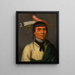 No-Tin Wind, een chef Chippewa - Henry Inman — ingelijst kunstwerk aan de muur
