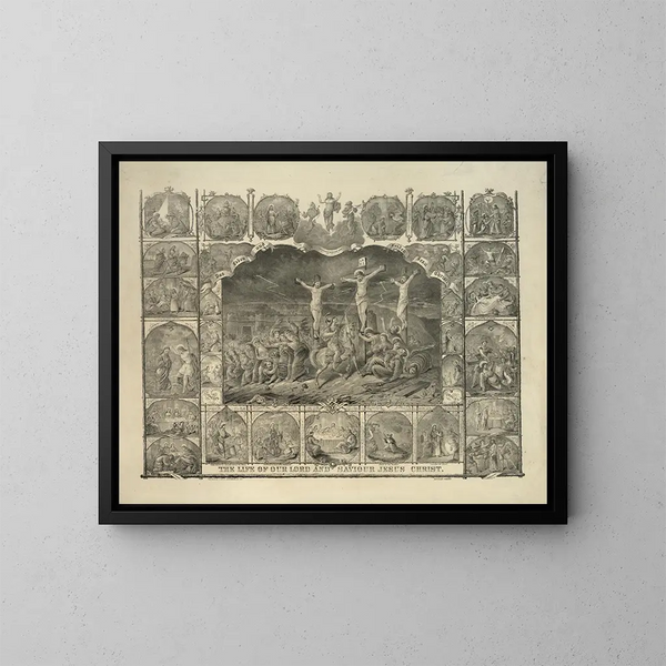 The life of our Lord and Savior Jesus Christ - Henry Jerome Schile — framed artwork on a wall