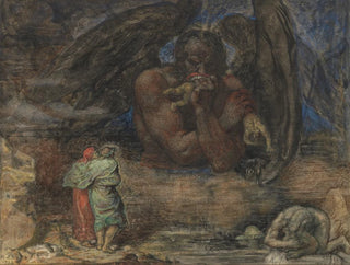 Henry John Stock - Dante and Virgil encounter Lucifer in Hell.webp