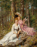 Een favoriete zomerse hobby - Henry Joseph Thouron — weergave van het kunstwerk
