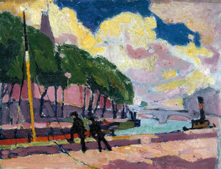 Henry Lyman Saen - On The Banks Of The Seine.webp