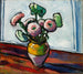 Zinnias - Henry Lyman Saen — weergave van het kunstwerk
