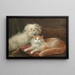 Studie van een terriër en een kat - Henry Maurice Page — ingelijst kunstwerk aan de muur