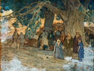 Hij heeft de zieken genezen - Henry Ossawa Tanner — weergave van het kunstwerk