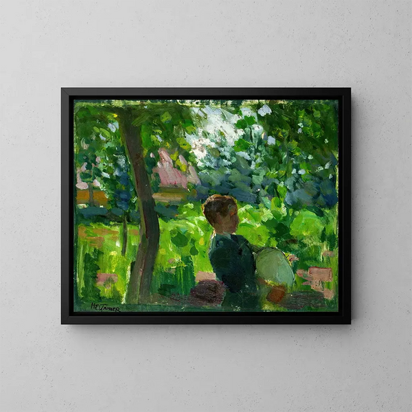 Study for the Bagpipe Lesson - Henry Ossawa Tanner — framed artwork on a wall