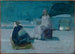 Studie voor Christus en Nicodemus op een dak - Henry Ossawa Tanner — weergave van het kunstwerk