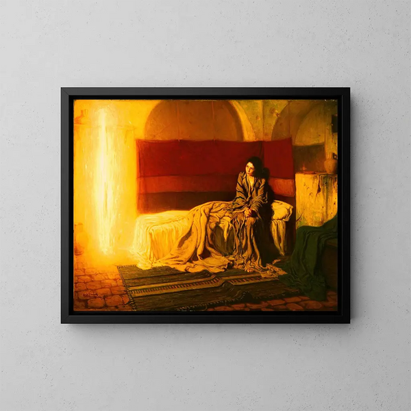 L'Annonciation - Henry Ossawa Tanner — framed artwork on a wall