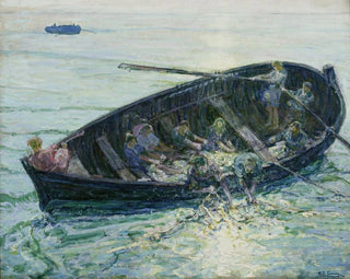 De wonderbare visvangst - Henry Ossawa Tanner — weergave van het kunstwerk
