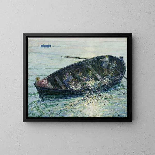 The Miraculous Catch - Henry Ossawa Tanner — framed artwork on a wall