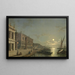 Heldere Maanlicht over het Groot Kanaal in Venetië - Henry Pether — ingelijst kunstwerk aan de muur