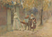 van een man met een beelddoos en een zangeres - Henry Reynolds Steer — weergave van het kunstwerk
