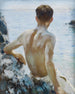 Studie van het strand - Henry Scott Tuke — weergave van het kunstwerk