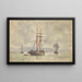 Sailboats at Anchor - Henry Scott Tuke — framed artwork on a wall