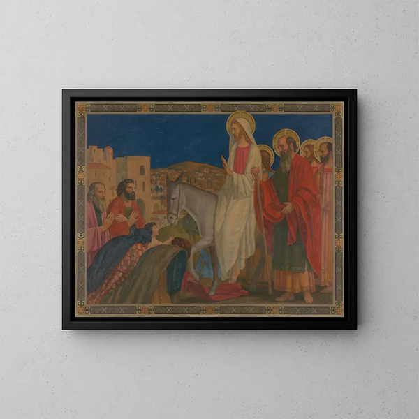 Entry to Jerusalem - Henry Siddons Mowbray — framed artwork on a wall