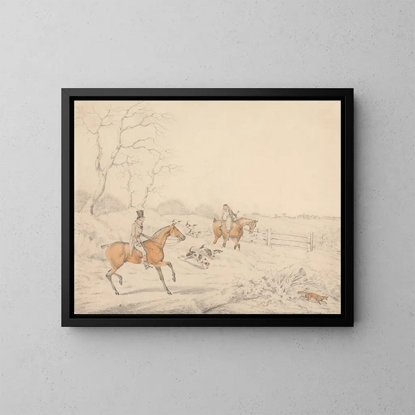 Secret Drawing Painting - Henry Thomas Alken — framed artwork on a wall