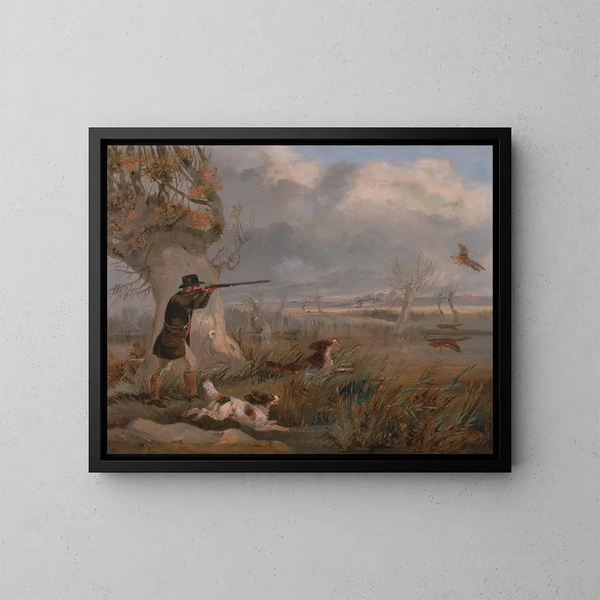 Duck Hunting - Henry Thomas Alken — framed artwork on a wall