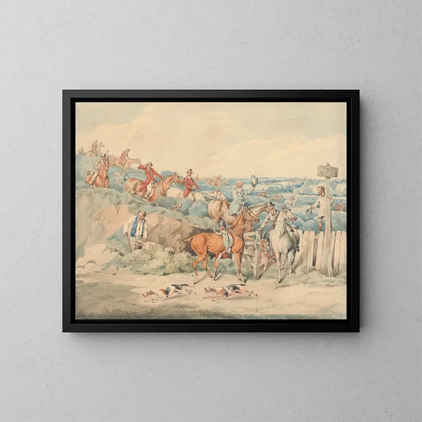 La chasse au renard est finie - Henry Thomas Alken — framed artwork on a wall