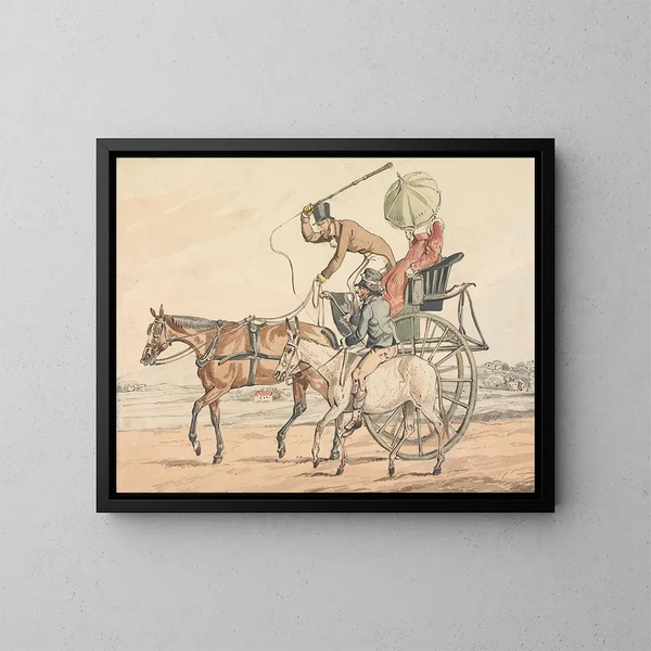 Ontdekkingen sportieve of de ellende van het rijden laten u ontdekken dat u een regelmatige rijstijl hebt - Henry Thomas Alken — ingelijst kunstwerk aan de muur