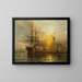 Een Deens stoomschip aangemeerd aan een levendige kade - Henry Thomas Dawson — ingelijst kunstwerk aan de muur