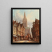 Marktdag in Honfleur, Normandië - Henry Thomas Schafer — ingelijst kunstwerk aan de muur