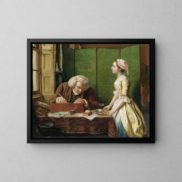 Dr Johnson aux grottes - Henry Wallis — framed artwork on a wall