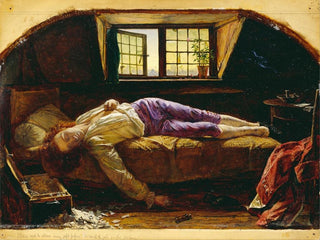 De Dood van Chatterton - Henry Wallis — weergave van het kunstwerk