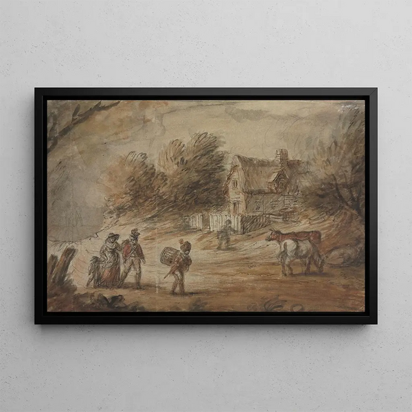 Henry William Bunbury - Country Scene with Soldiers.webp