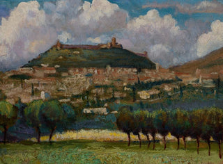 Italiaans landschap - Henryk Dietrich — weergave van het kunstwerk