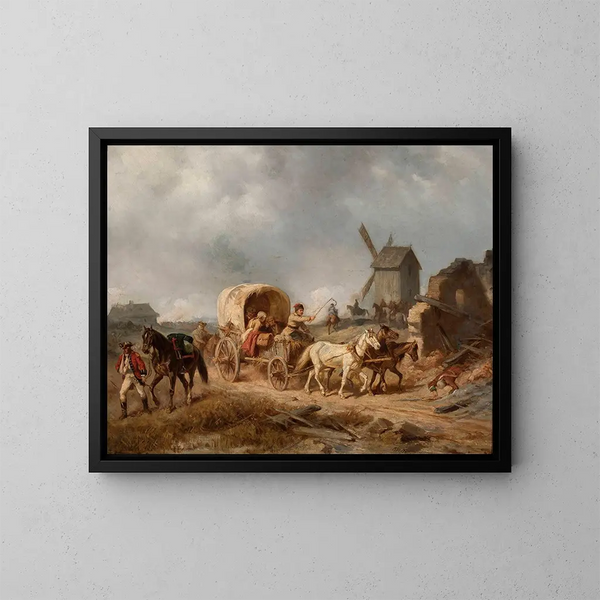 Convoi des blessés - Henryk Pillati — framed artwork on a wall