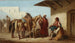 Scene orientale, verkoop van paarden - Henryk Pillati — weergave van het kunstwerk
